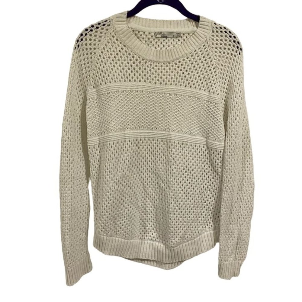 Prana Kokomo Lightweight White‎ Sweater Size S